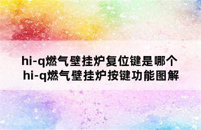 hi-q燃气壁挂炉复位键是哪个 hi-q燃气壁挂炉按键功能图解